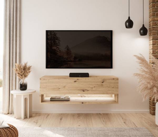 TV-Schrank CALANTE LOFT Braun - Holzwerkstoff - 90 x 30 x 35 cm