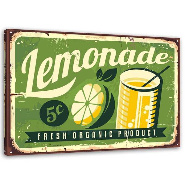 Wandbild retro-limonade 90 x 60 cm