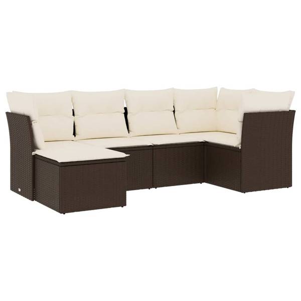 Garten-Lounge-Set 3035179-1 (6-teilig) Braun - Creme