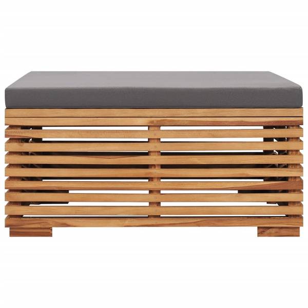 Gartentisch 3007476 Grau - Teakholz - 70 x 31 x 70 cm