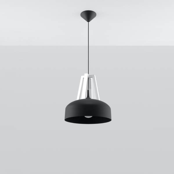 Pendelleuchte Casco Weiß - Stahl - 30 x 85 x 30 cm