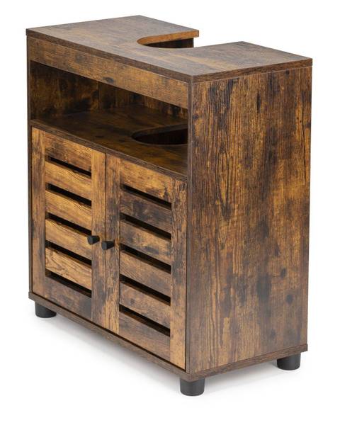 Waschbeckenunterschrank HH-BBK-04BX-CZA Braun - Holzwerkstoff - 60 x 63 x 30 cm