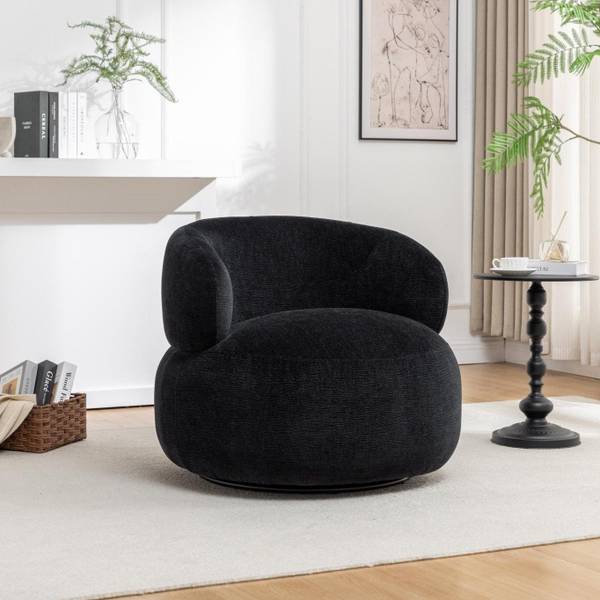 Drehsessel Max Anthrazit - Flachgewebe - Polyester