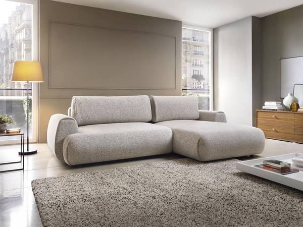 Schlafsofa MONELIA Hellgrau - 167 x 270 cm