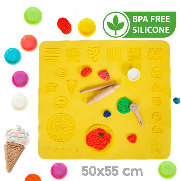 Basteltisch PlayDoh Weiß - Massivholz - 55 x 54 x 55 cm