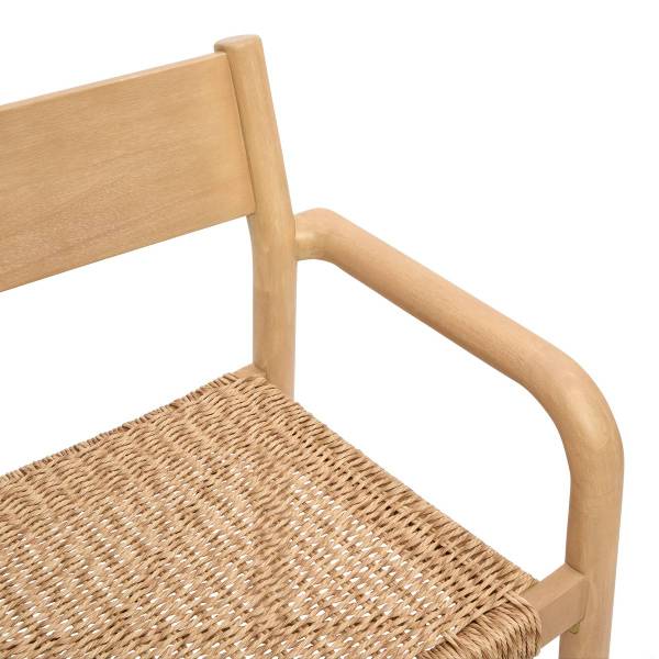 Gartenbank WOOKY Beige - Massivholz - 56 x 80 x 139 cm