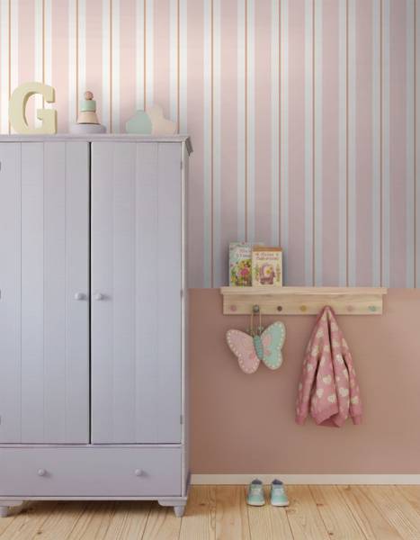 Tapete 640309 Pink - Papier - 53 x 1000 x 53 cm