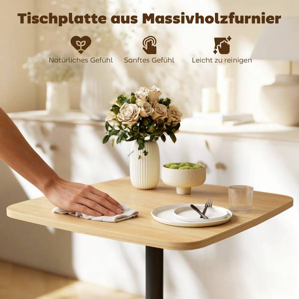 Esstisch 83A-386V81ND Braun - Stahl - 60 x 75 x 60 cm