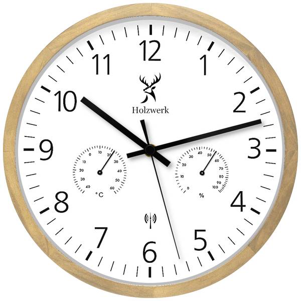 Funk-Wanduhr MEERSBURG Beige - Weiß