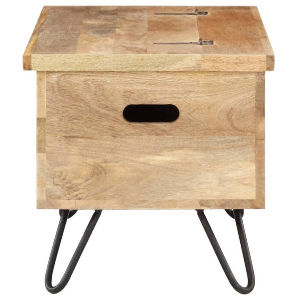 Coffre 289635 Marron - Manguier - Acier - 90 x 45 x 40 cm