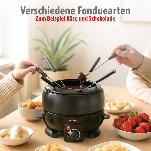 Elektrischer Fonduetopf MEALFO190002 Schwarz - Kunststoff - 23 x 17 x 26 cm