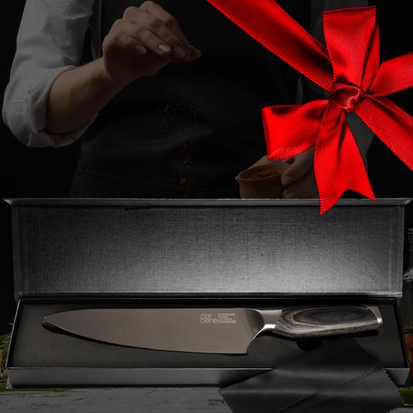 Chefmesser 20cm Holzgriff P-Series Silber - Edelstahl - 9 x 4 x 39 cm