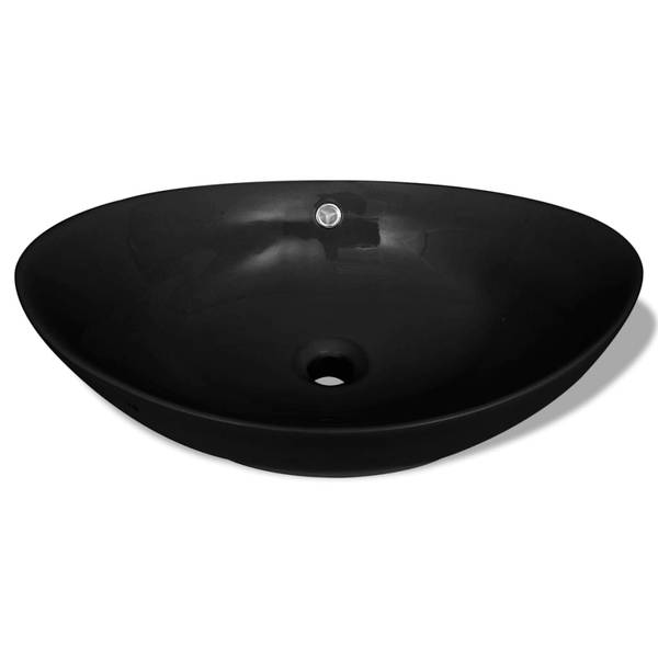 Waschtisch 140680 Schwarz - Keramik - 39 x 19 x 59 cm