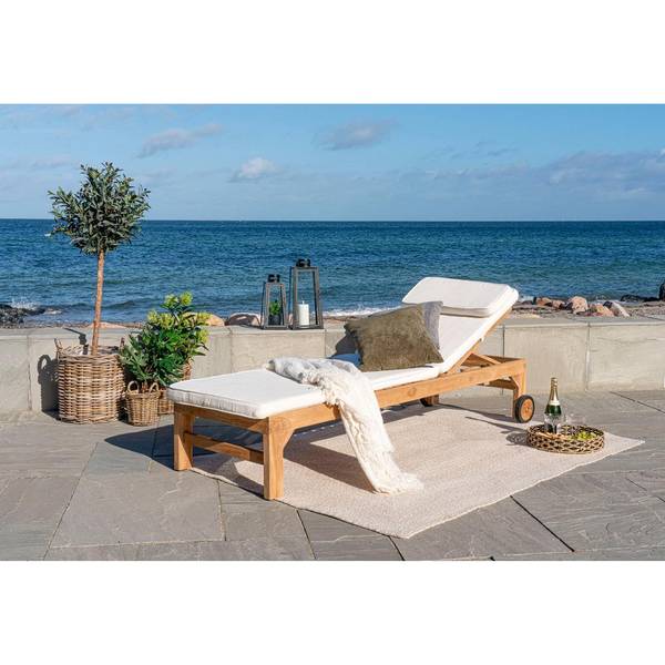 Liegenstuhl Andorra Holz teilmassiv - 200 x 30 x 62 cm