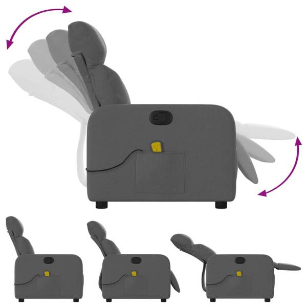 Massagestoel 3032661-4 donkergrijs - grijs