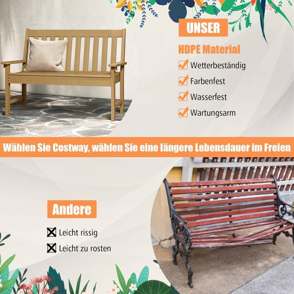 Gartenbank ZB32017 Teak Dekor