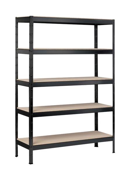 Standregal mit 5 Ebenen Schwarz - Metall - 160 x 180 x 60 cm