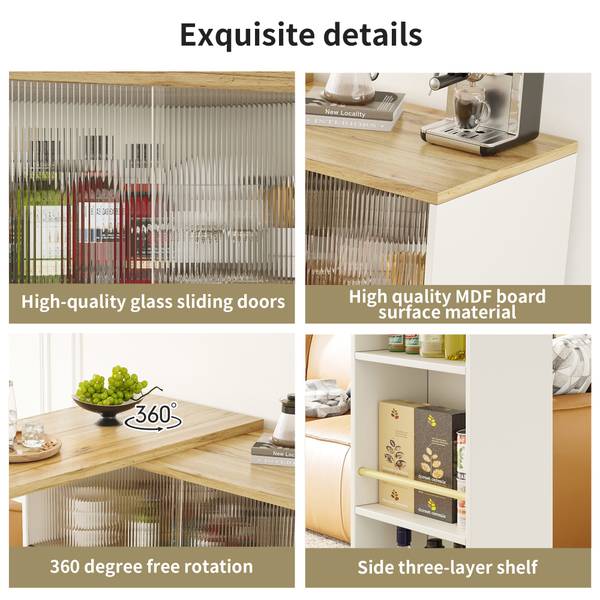 Barschrank VERTEXVEXX Weiß - Holzwerkstoff - 100 x 45 x 90 cm