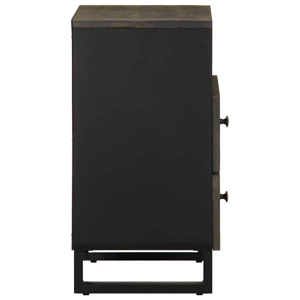 Nachttisch X4752 Schwarz - Massivholz - 33 x 62 x 50 cm