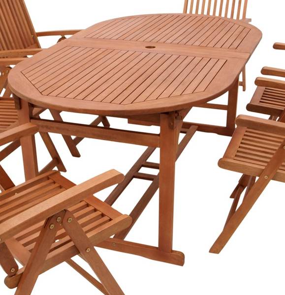 Ausziehtisch LAGO 180/260x100cm Braun - Eukalyptus - 260 x 74 x 100 cm