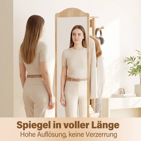 Ganzkörperspiegel VH35782 Braun - Holzwerkstoff - 48 x 168 x 48 cm