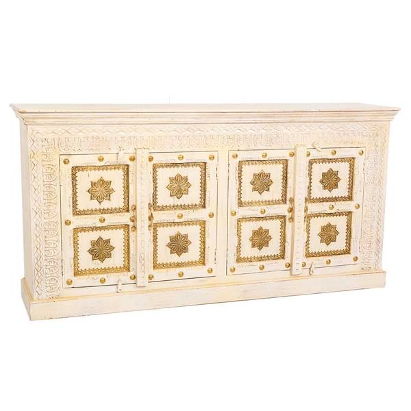Sideboard 4523254978 Beige - Massivholz - 180 x 90 x 40 cm
