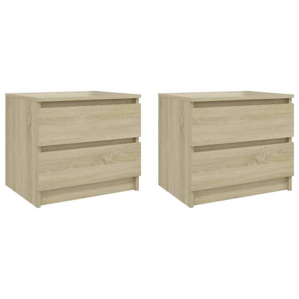 Nachttische 2er Set W468 Braun - Holzwerkstoff - 50 x 44 x 39 cm