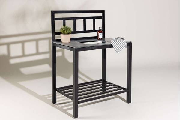 Outdoorküche Alicante Schwarz - Metall - 60 x 128 x 90 cm