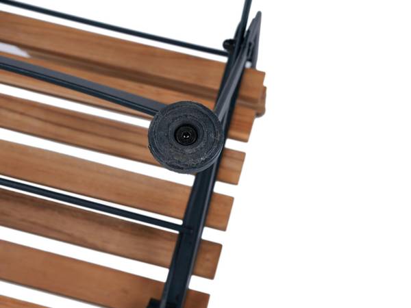 Klappbarer Gartenstuhl Toscana  2 Stück Schwarz - Akazie - 45 x 90 x 63 cm