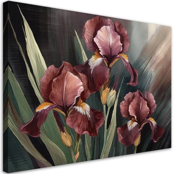 Wandbild blumen pflanzen botanik 60 x 40 cm
