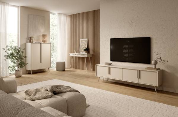 Kommode Vivara II Beige - Holzwerkstoff - 187 x 83 x 40 cm