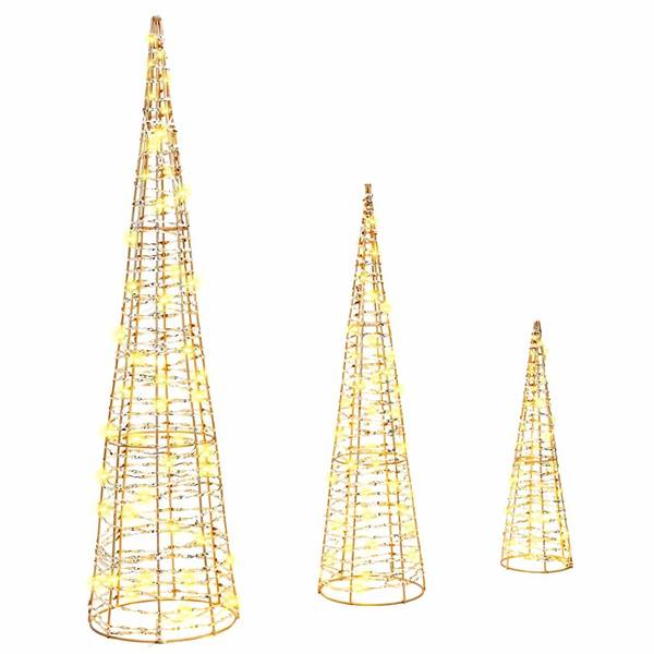 Weihnachtsornament 3-tlg 42019020 Weiß - Kunststoff - 20 x 80 x 20 cm