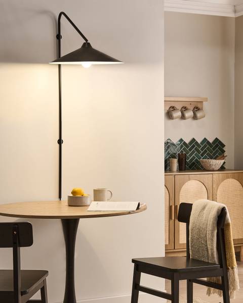 Wandlamp NENTON zwart - metaal - 60 x 120 x 45 cm