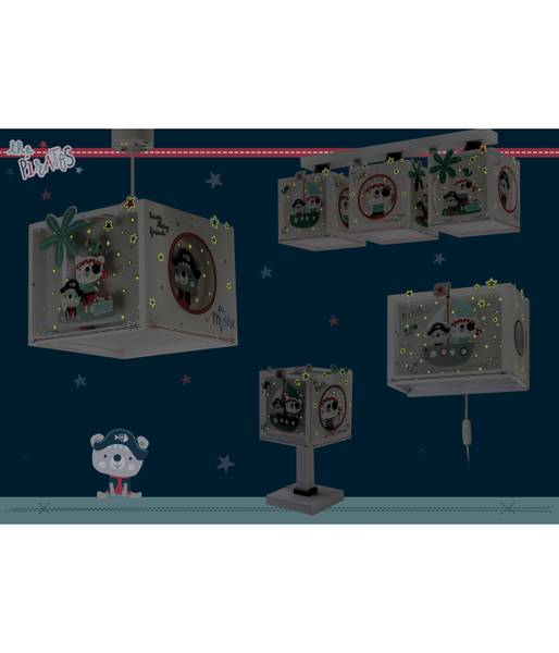 Deckenleuchte 3 Lichter Kinder The Pirat Kunststoff - 14 x 21 x 50 cm