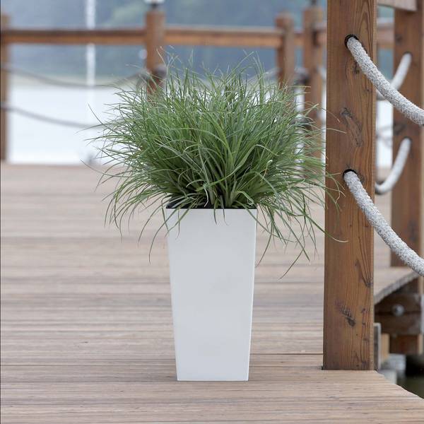 Blumentopf Nyx Weiß - Polypropylen - 24 x 45 x 24 cm