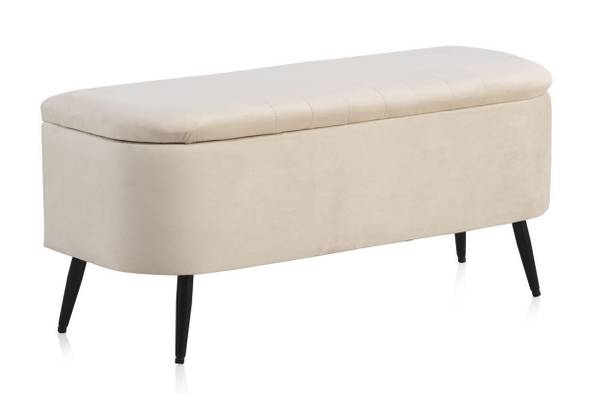 Bank 10276 Beige - Textil - 38 x 46 x 100 cm