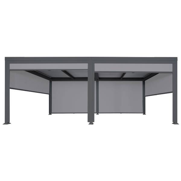 Alu Pergola L41 met 6x zijwand grijs - aluminium - 590 x 224 x 306 cm