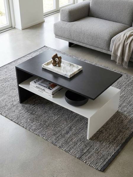 Couchtisch KVARNER mit Stauraum Weiß - Holzwerkstoff - 90 x 43 x 60 cm