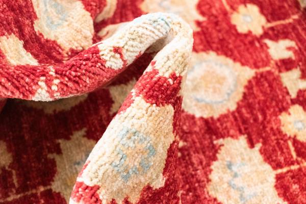 Loper Vloerkleed Ziegler XXXVII rood - wol - 62 x 1 x 306 cm
