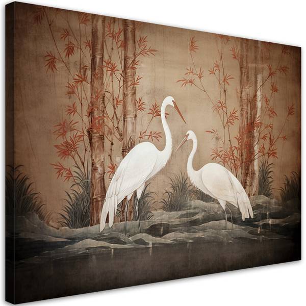 Wandbild tier vogel orientalisch 120 x 80 cm