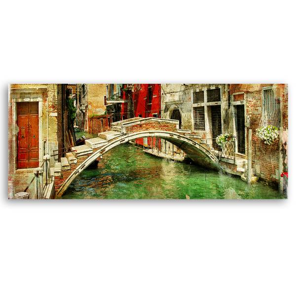 Tableau déco pont à venise 150 x 50 cm
