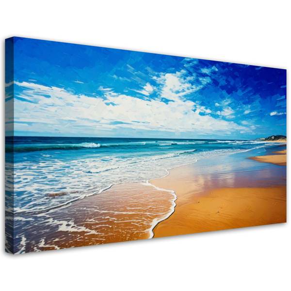 Canvas schilderij Strand 80 x 40 cm