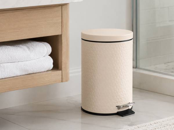 Abfalleimer Ivora Beige - 17 x 25 x 23 cm