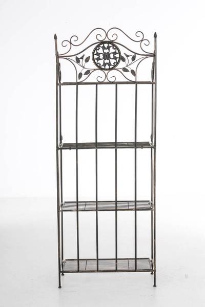 Étagères sur pied Flora Marron - Métal - 66 x 175 x 32 cm