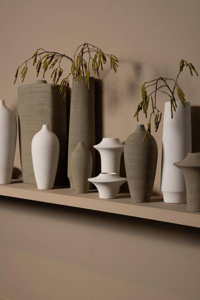 Vase RINDER Beige - Keramik - 21 x 24 x 21 cm