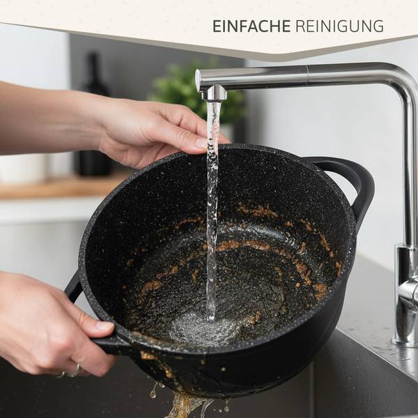 Kochtopf Set BRI-MGK12S (8-teilig) Schwarz - Aluminium
