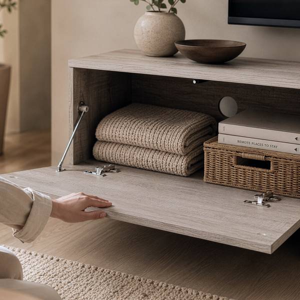 Fernsehschrank Kapipimso Braun - Holzwerkstoff - 194 x 37 x 31 cm