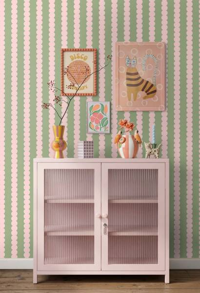 Tapete 132138 Pink - Papier - 53 x 1005 x 53 cm