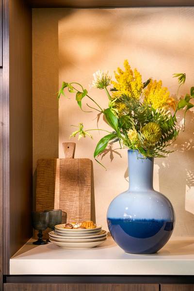 Vase Holm Blau - Keramik - 29 x 42 x 29 cm
