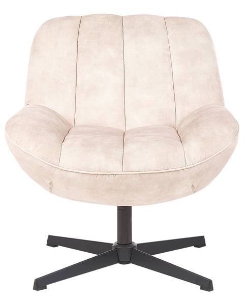 Fauteuil LIA 2-delig beige - zwart - textiel - 71 x 79 x 80 cm